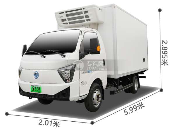 飛碟締途EF3純電動(dòng)冷藏車外形尺寸圖