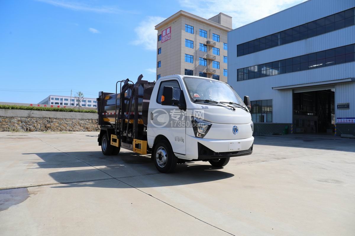 飛碟純電動餐廚垃圾車右前45度圖