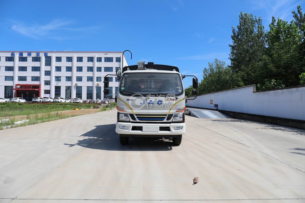 江淮駿鈴HV6壓縮垃圾車正前方圖