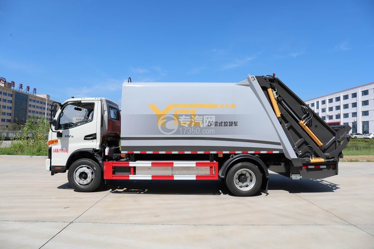 江淮駿鈴HV6壓縮垃圾車側面圖