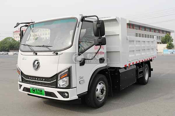 陜汽智云S100純電動自卸垃圾車左前45度圖