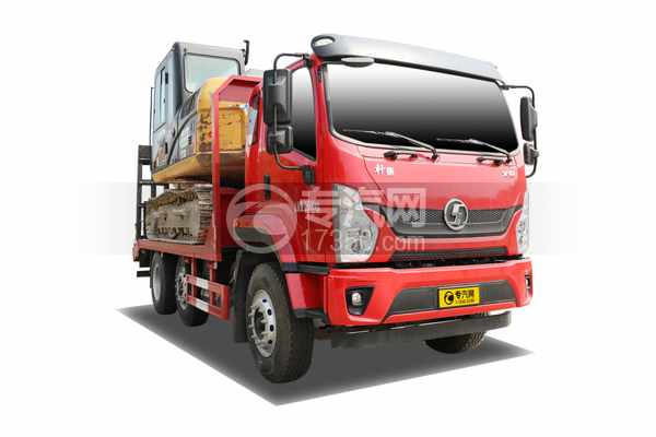 陜汽軒德X9提升橋平板車(25噸)右前45度圖