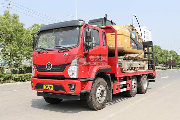 陜汽軒德X9提升橋平板車(25噸)左前45度圖