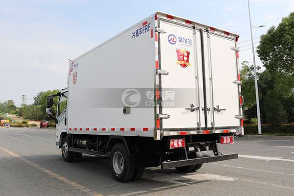 陜汽智云S300（140.41度電）純電動冷藏車側(cè)后方圖