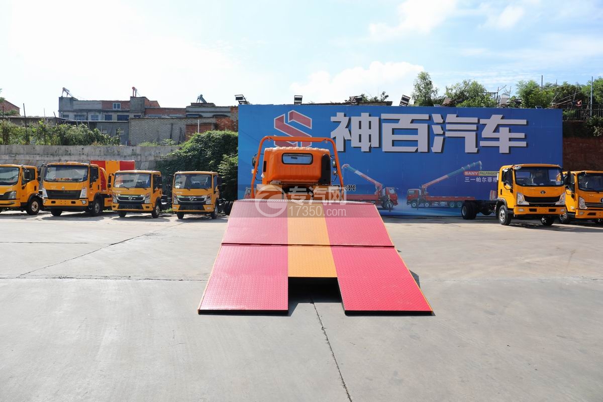 陕汽德龍G1平板型清障车操作展示图