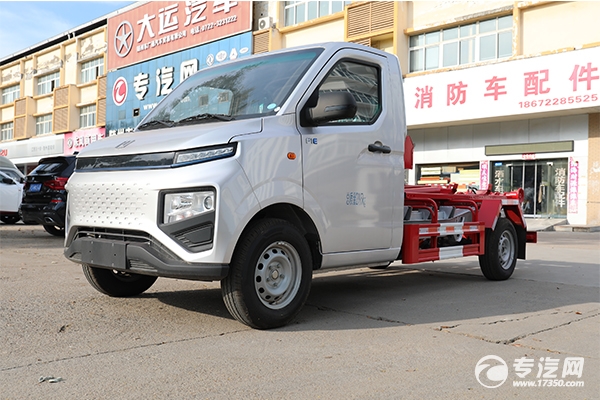 吉利純電動勾臂車廂可卸式垃圾車——城鎮環衛優選裝備