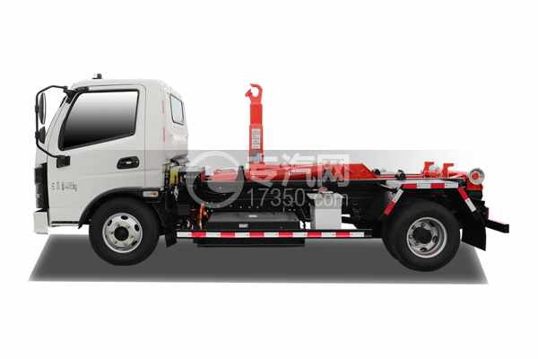 飞碟奥驰EV2纯电动勾臂垃圾车侧面图