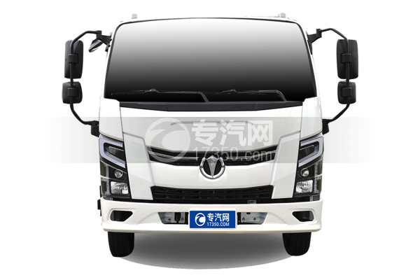 飞碟奥驰EV2纯电动勾臂垃圾车正面图