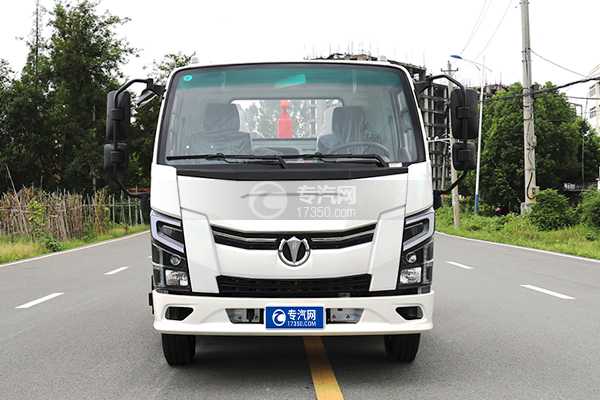 飞碟奥驰EV2纯电动勾臂垃圾车正面图