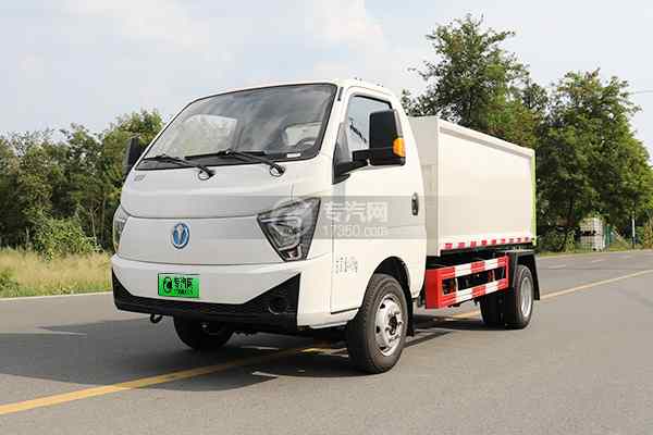 飛碟純電動桶裝運輸垃圾車左前45度圖
