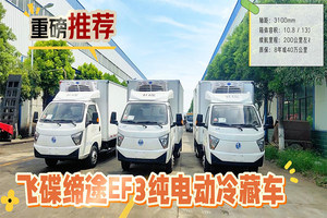 飛碟締途EF3純電動(dòng)冷藏車批量展示視頻