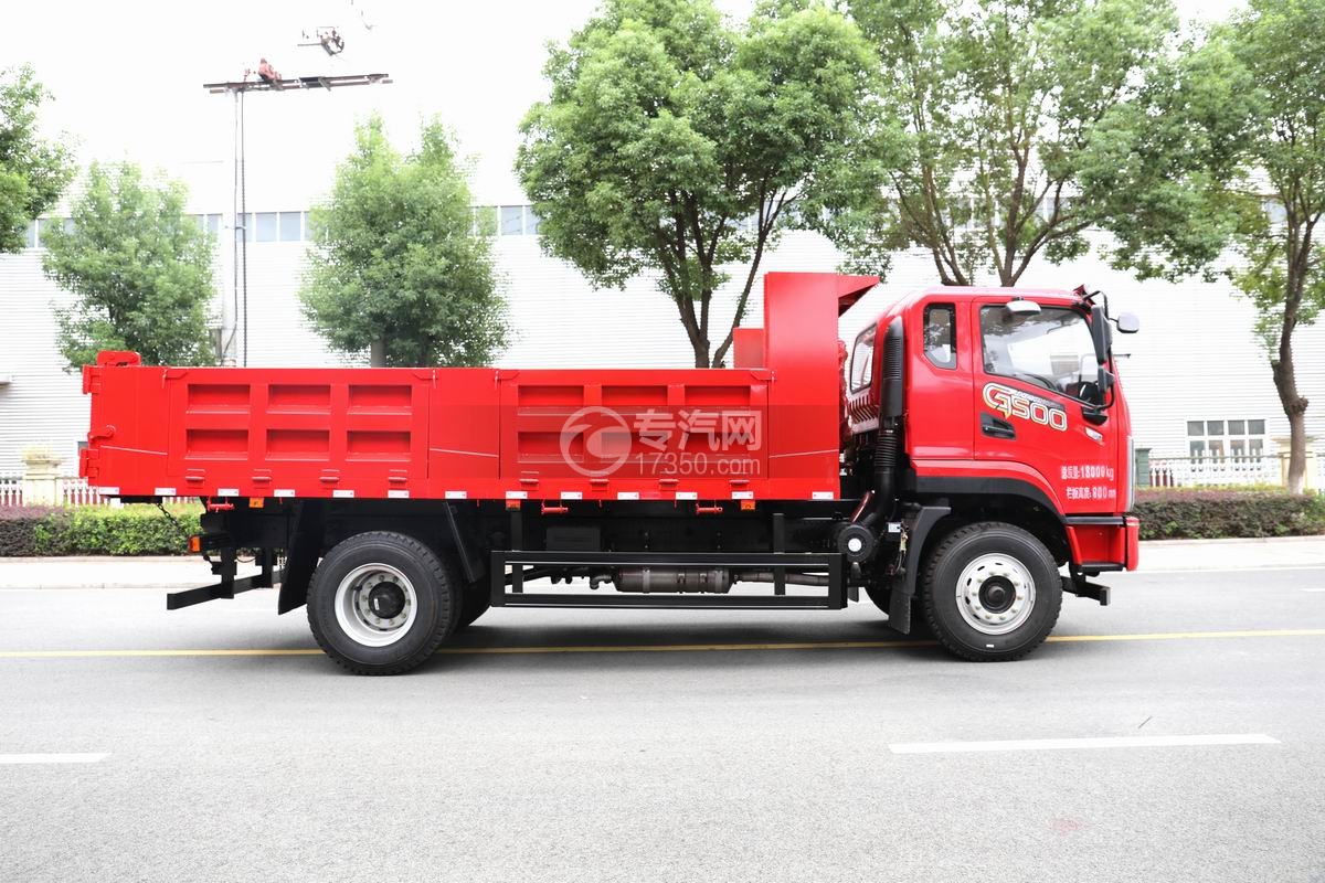 陜汽德龍G500自卸車側(cè)面圖