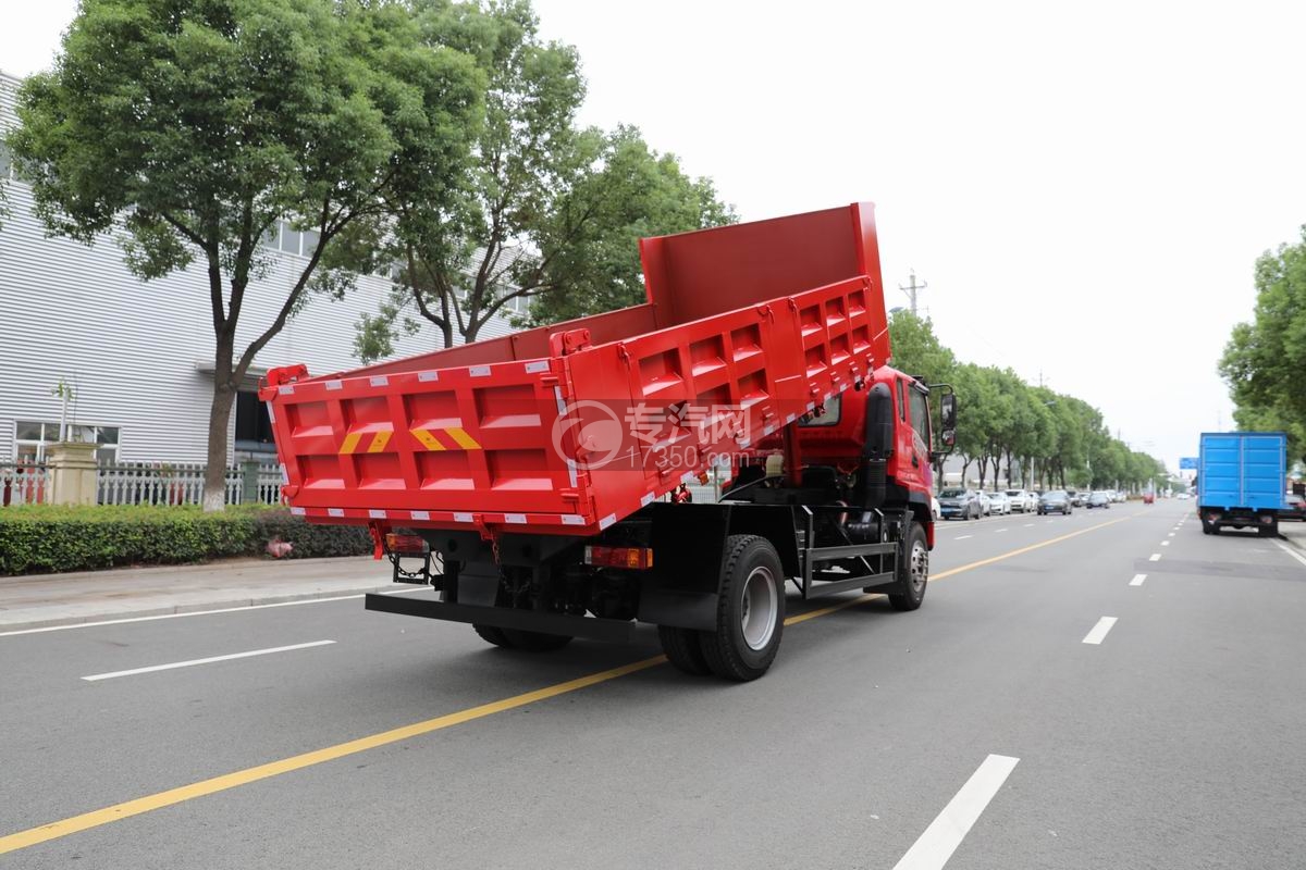 陜汽德龍G500自卸車舉升側后面展示圖