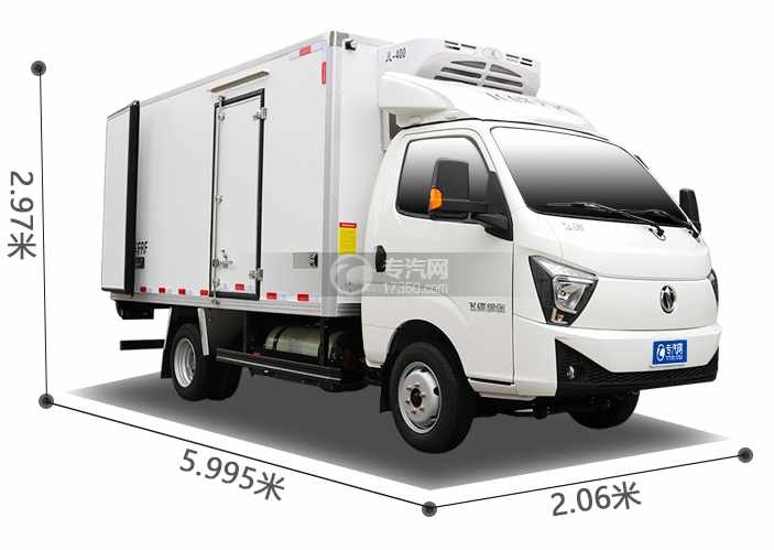 飛碟締途雙燃料冷藏車外形尺寸圖