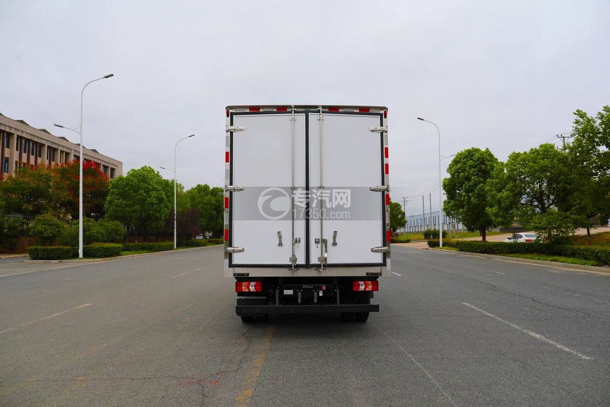 陜汽智云S300純電動冷藏車（140度電）正后方圖