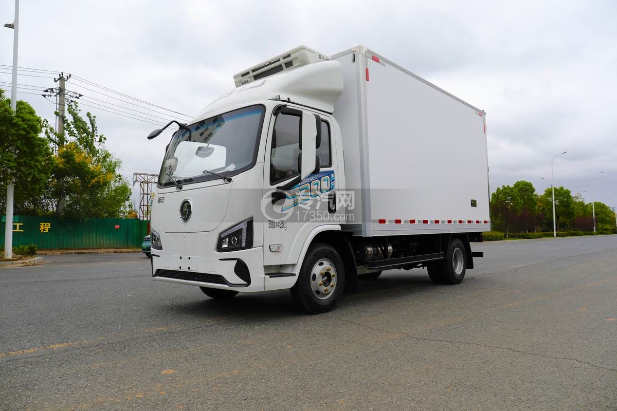 陜汽智云S300純電動冷藏車（140度電）左前45度圖