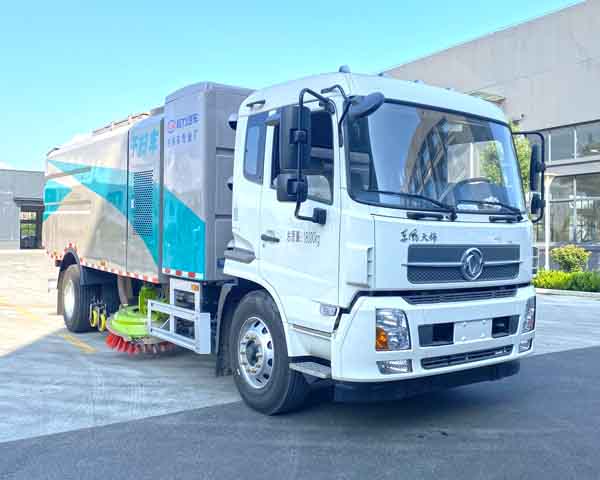 东风天锦8方纯电动干扫吸尘车