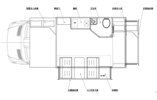 宇通凯伦宾威房车平面图