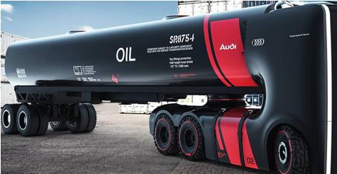 奥迪设计师之手的运油半挂车渲染图