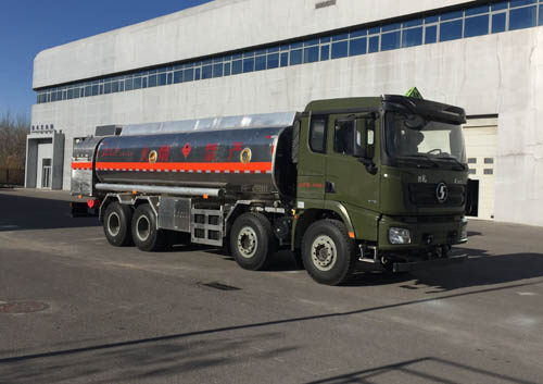 三兴牌陕汽德龙前四后八22方铝合金加油车