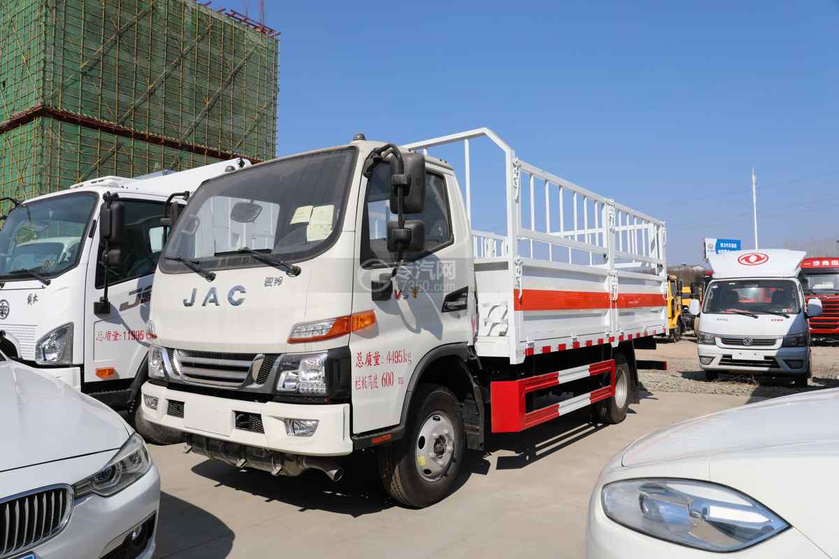江淮骏铃V5国六4.15米气瓶运输车（仓栏式）