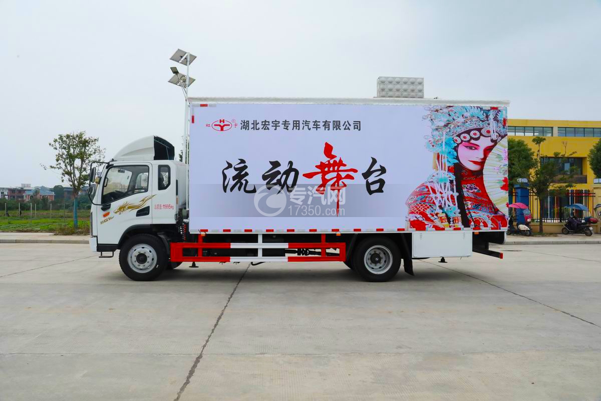 陕汽德龍G1流动舞台车侧面图