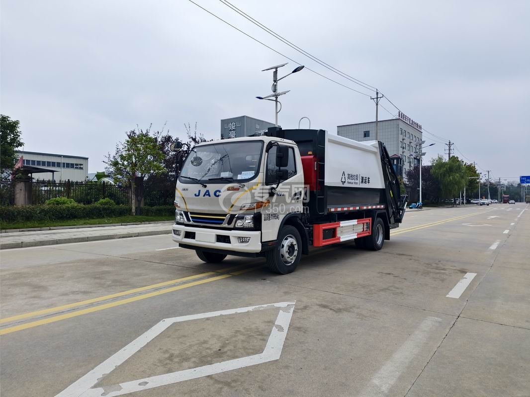 江淮骏铃聚宝盆混动10方压缩垃圾车