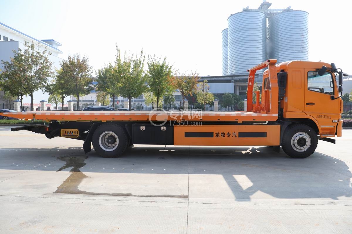 陕汽轩德X6一拖二清障车（18吨）平板展示图