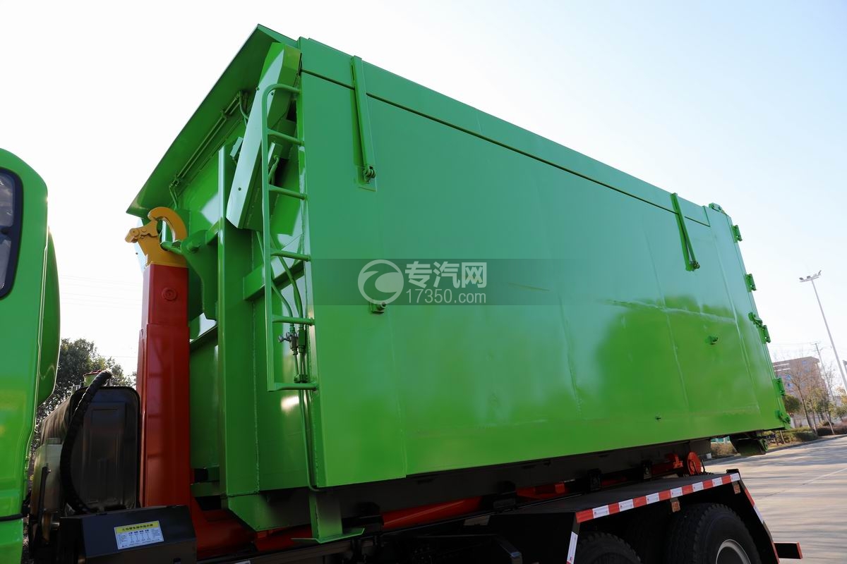 陕汽轩德X9提升桥车厢可卸式垃圾车上装箱体