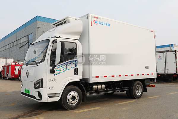 陕汽智云S300冷藏车（165度电）侧后方图