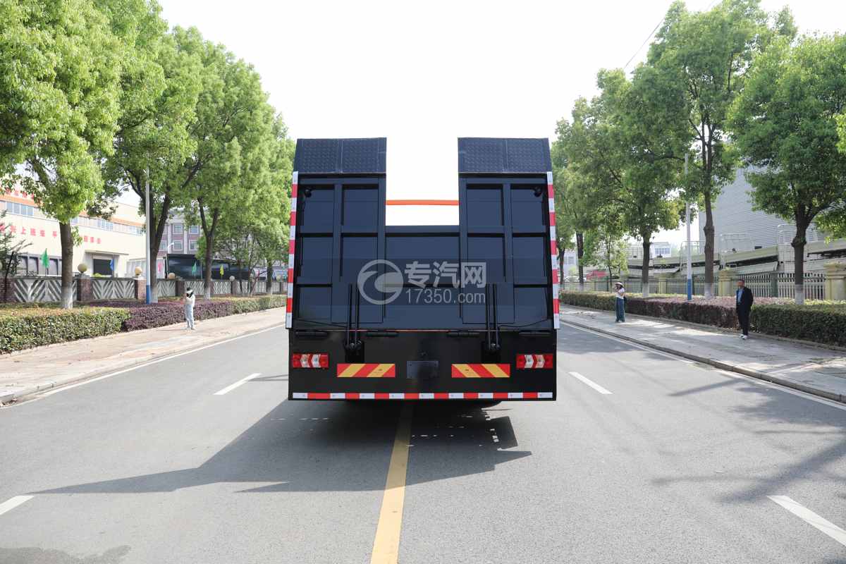 陕汽德龍G1平板型清障车（ 14吨）正后方图