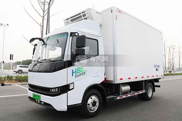 吉利远程H8E纯电动冷藏车(120度电)左前45度图
