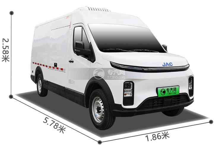 江淮Vαn宝路7.5方-63.75Kwh领航版纯电动冷藏车外形尺寸图