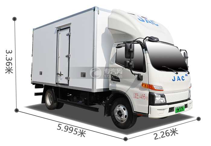 江淮帅铃EV5-100.46Kwh纯电动冷藏车外形尺寸