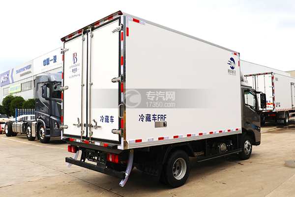吉利远程T9E纯电动冷藏车(重载版)侧后方图