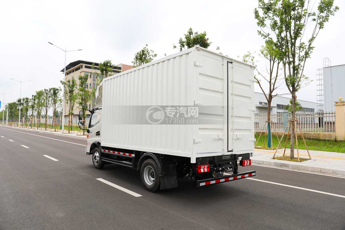 江淮帅铃EV5纯电动车厢可卸式汽车（100.46kwh）侧后方图