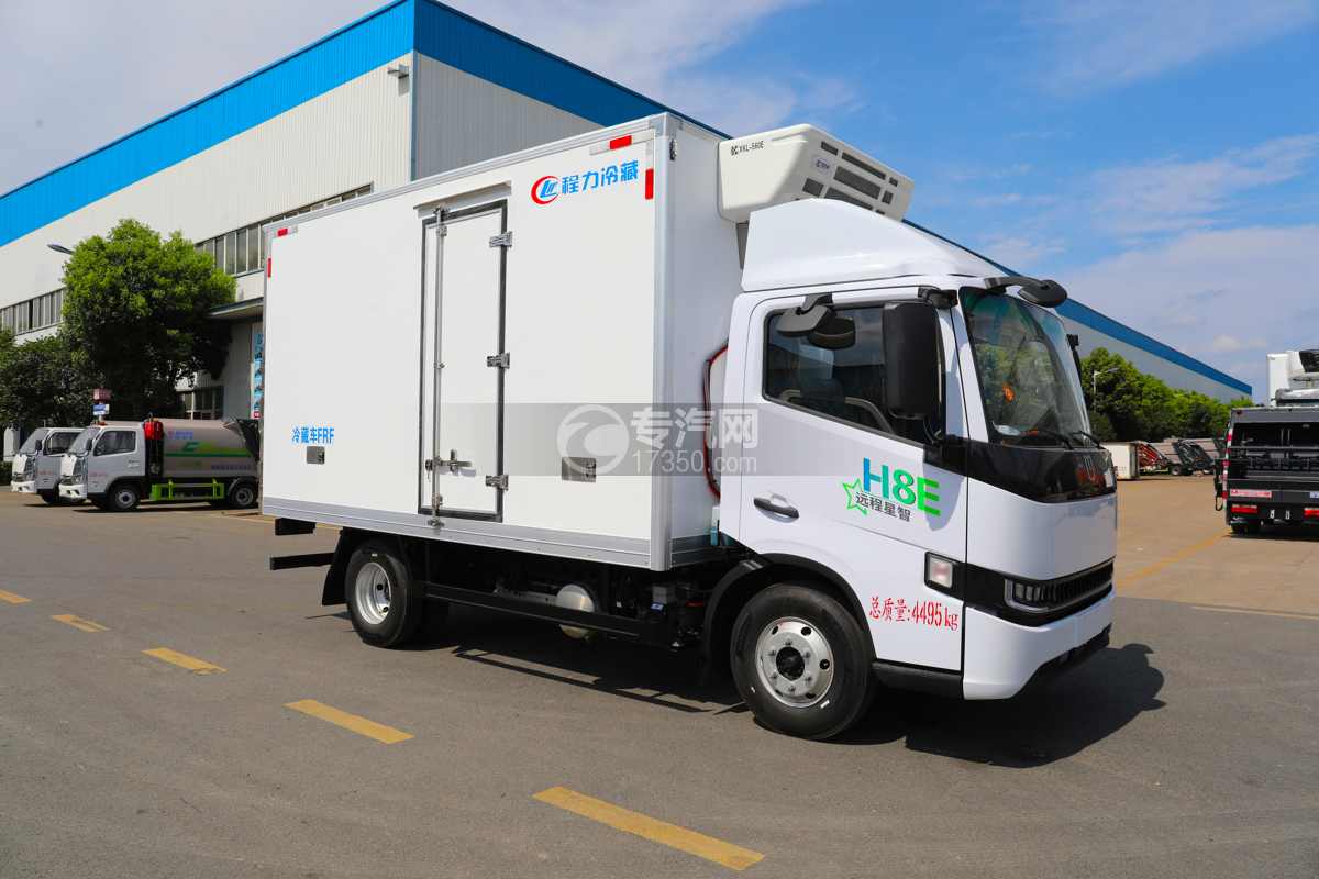 吉利远程星智H8E（100.07度电）纯电动冷藏车（新规）右前45度图