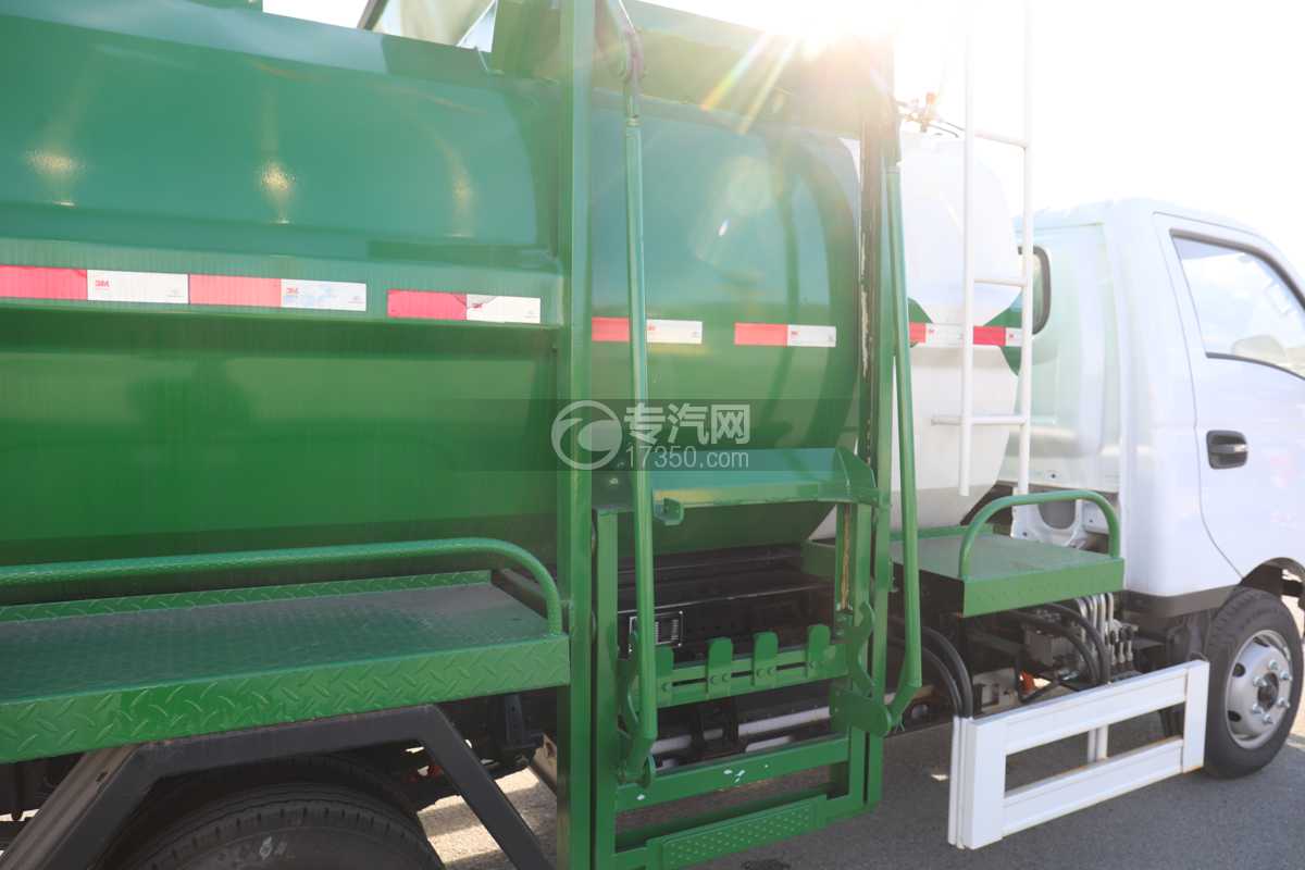 吉利F5E纯电动餐厨垃圾车挂桶提升装置
