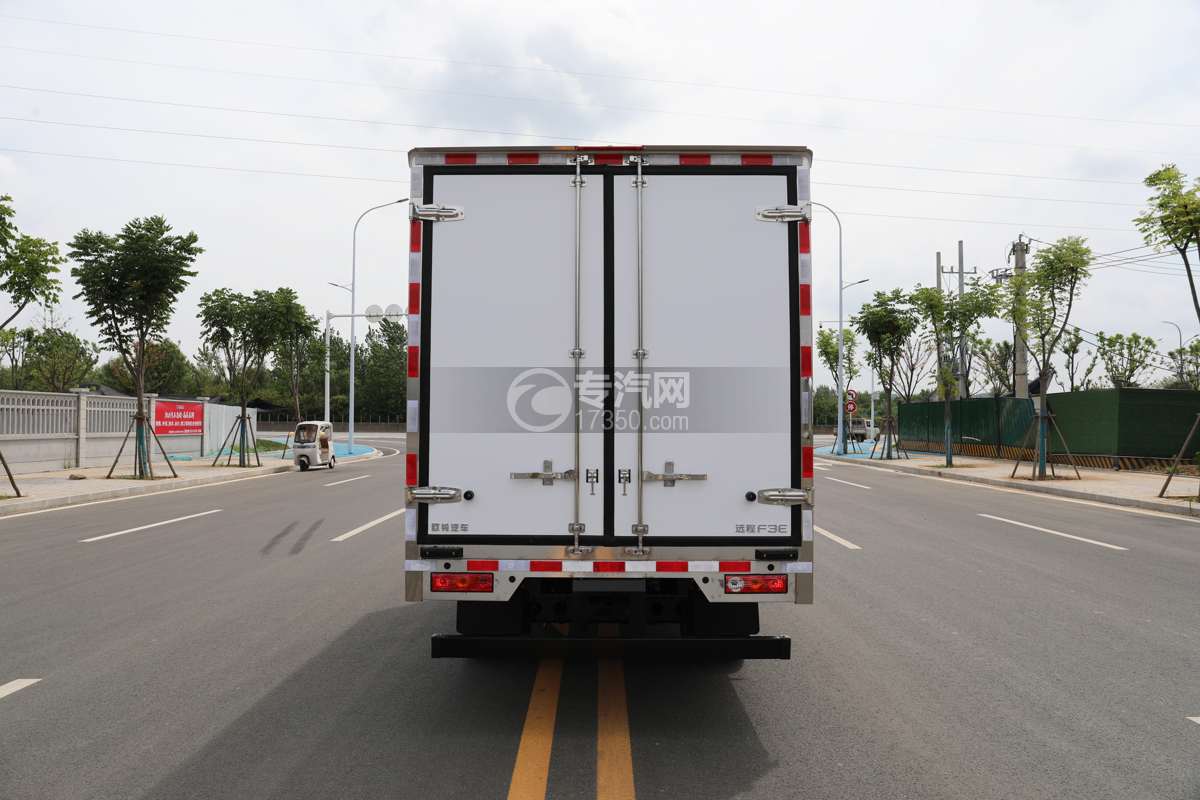 吉利星智F3E（ 72.849度电）纯电动冷藏车（后双轮）正后方图