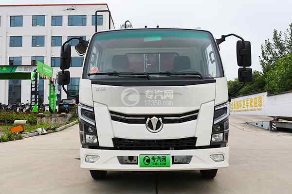 飞碟奥驰EV5(7.7方)纯电绿牌压缩垃圾车正面图