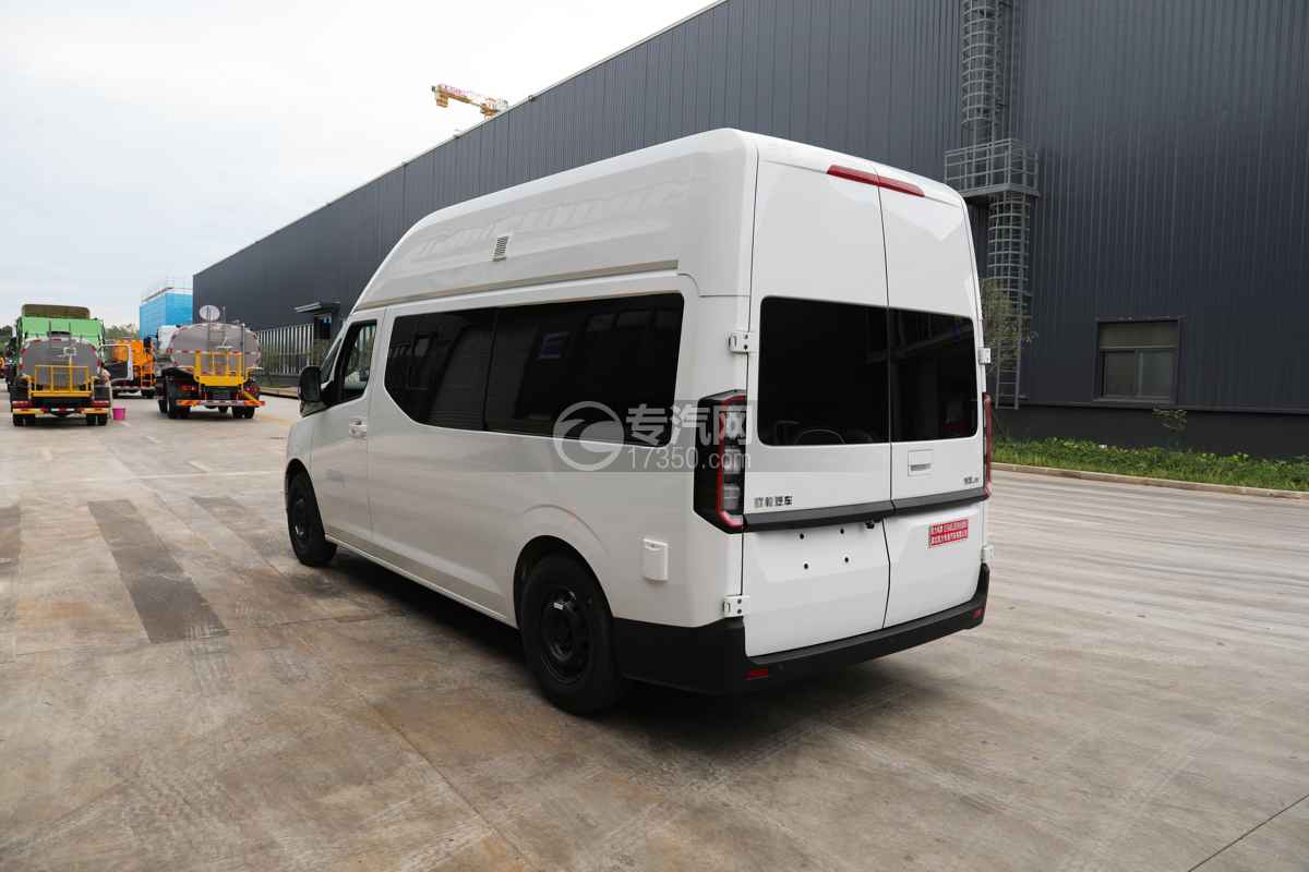 吉利超级VAN宁德天行83度电中轴高顶劲程版旅居车侧后面图