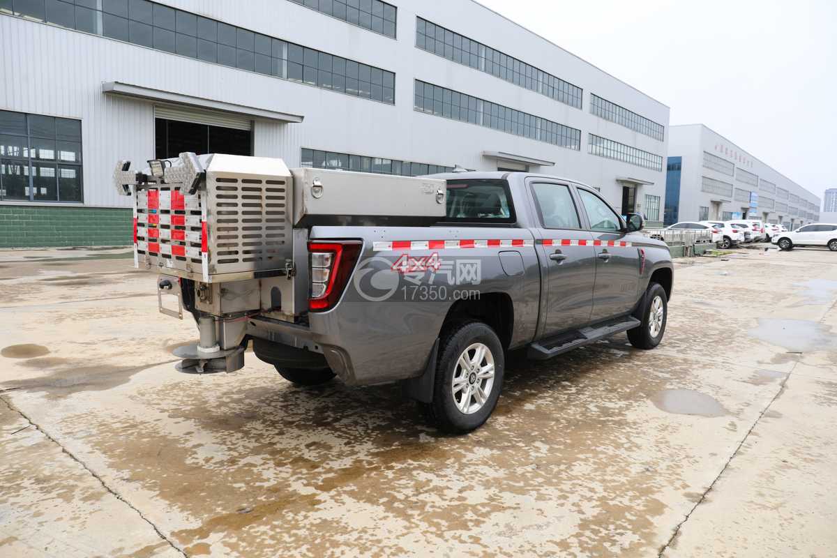 重汽搏胜2.0T自动柴油四驱长轴 青春版除雪车侧后面图