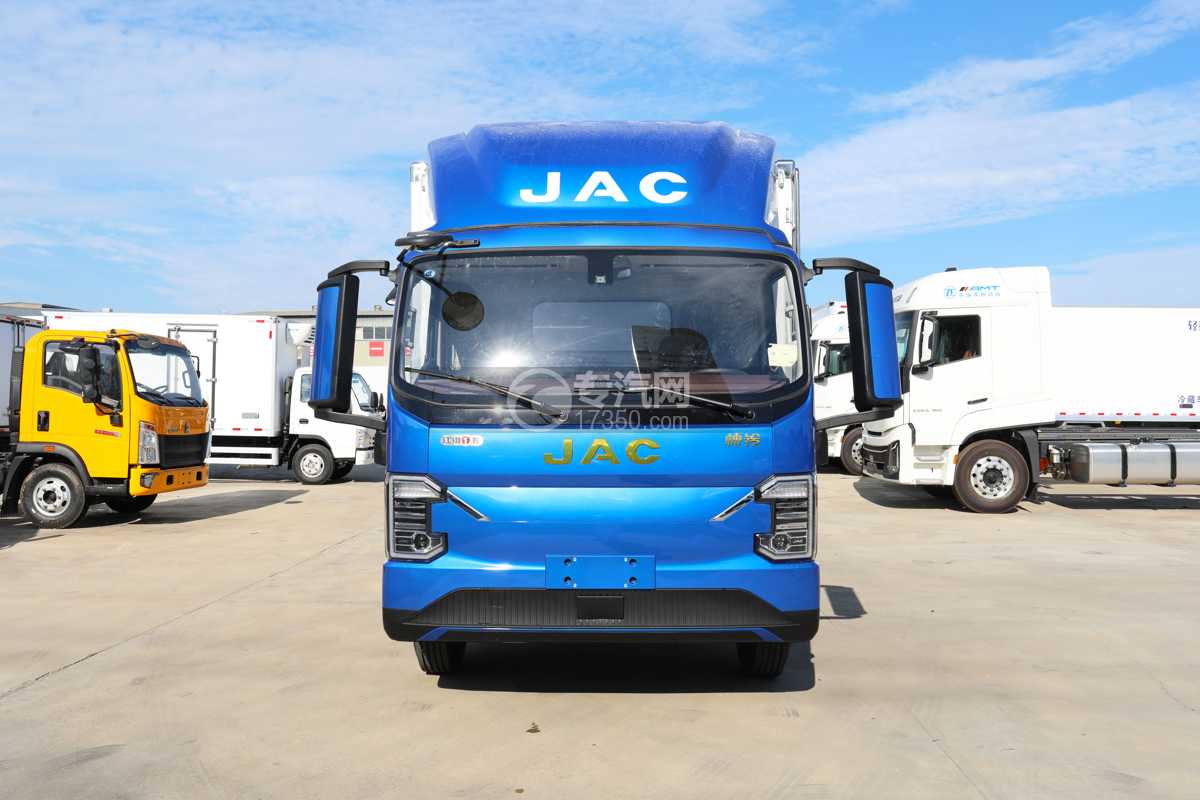 江淮帅铃ES9黄绿牌-140.41kwh纯电冷藏车-新规正面图