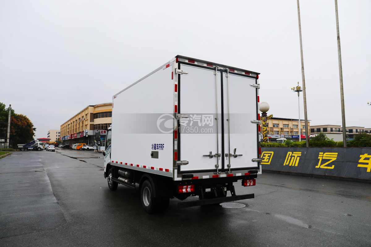 陕汽智云S300宁德165度K8冷藏车（新规）侧后面图