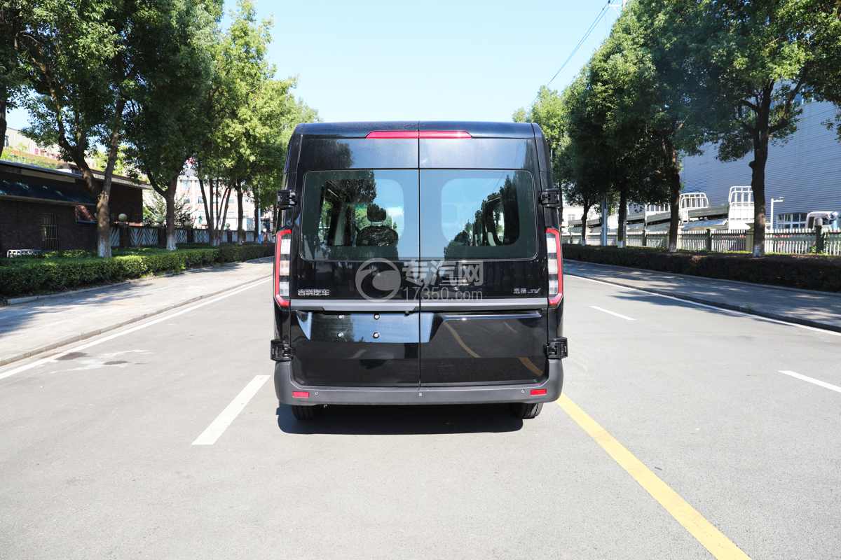 吉利宁德83度电 中轴 驭程版（明窗）超级van宿营车-黑色正后面图