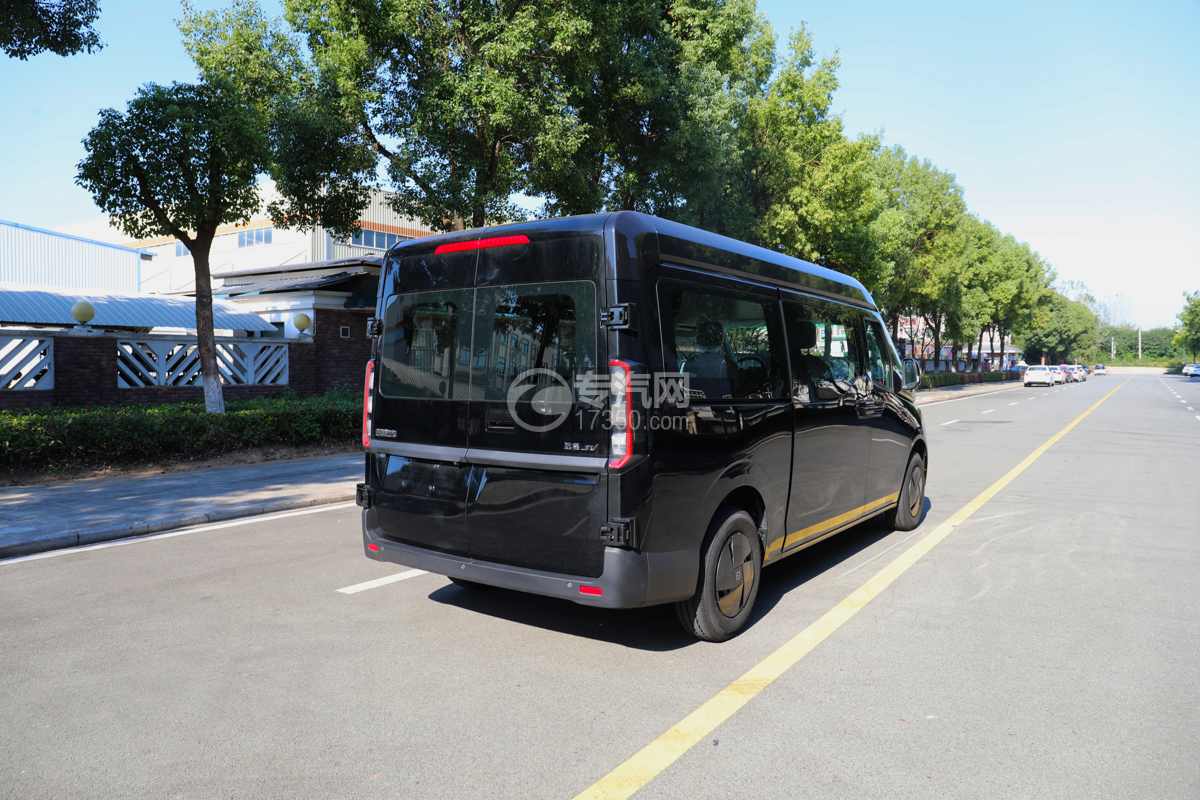 吉利宁德83度电 中轴 驭程版（明窗）超级van宿营车-黑色侧后面图