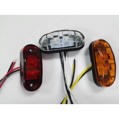 2LED示廓灯食人鱼边灯12v-24V厢式货车防水房车边灯改装灯侧边灯